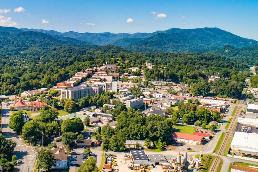 View of Waynesville NC